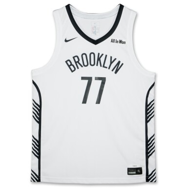 View full screen - View 1 of Lot 19. Ben Saraf Brooklyn Nets 2025 NBA Summer League Game Worn Jersey | NBA 2K26 Summer League Debut .