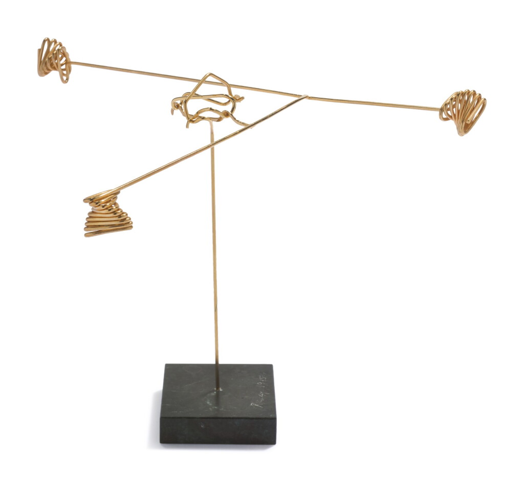 View full screen - View 1 of Lot 412. GEORGE RICKEY | T WITH THREE SPIRALS.