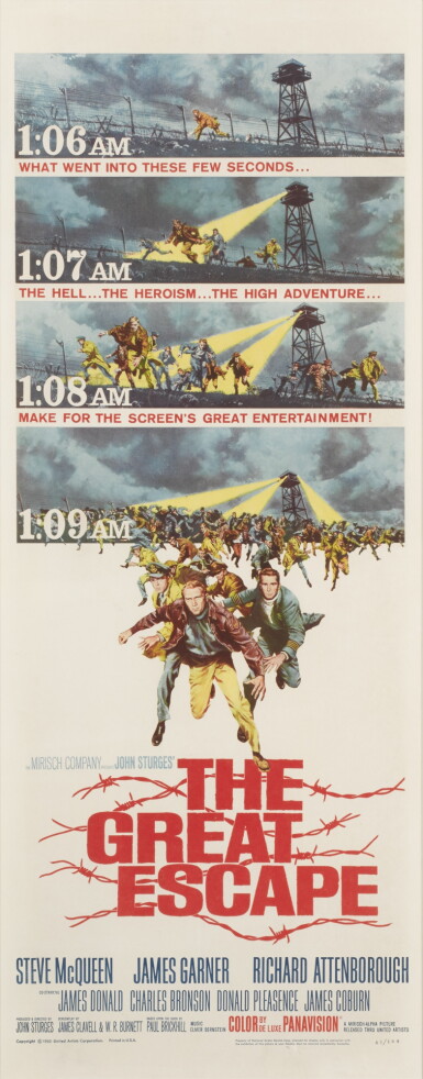 View full screen - View 1 of Lot 2. The Great Escape (1963), poster, US.