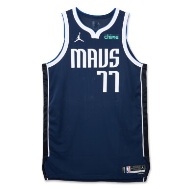 View full screen - View 1 of Lot 4. Luka Doncic Dallas Mavericks 2023-2024 Kia NBA Tip-Off Game Worn Statement Edition Jersey | Triple Double.