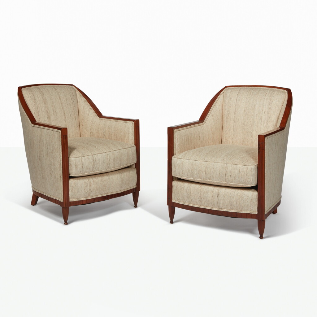 Voir en plein écran - Voir 1 du lot 87. DIM (DÉCORATION INTÉRIEURE MODERNE) | PAIR OF CLUB CHAIRS.