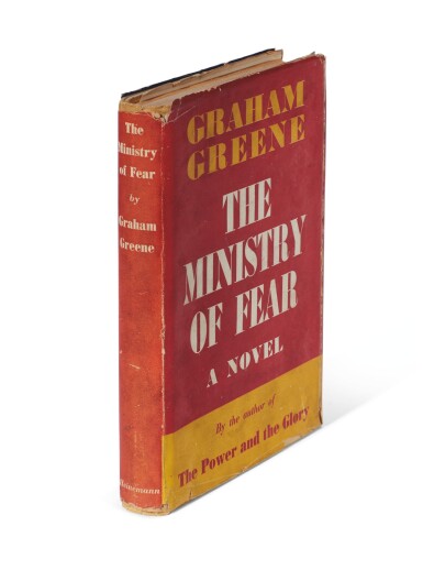 View full screen - View 1 of Lot 37. GREENE | The Ministry of Fear, 1943, dust-jacket.