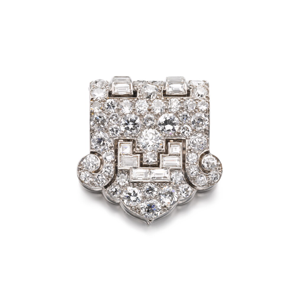 View full screen - View 1 of Lot 308. Diamond clip, circa 1925.