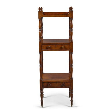 View full screen - View 1 of Lot 499. A Regency Mahogany Whatnot, Circa 1810.