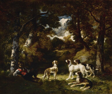 View full screen - View 1 of Lot 1. NARCISSE VIRGILE DIAZ DE LA PEÑA | REST FROM THE HUNT.