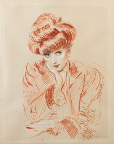 View full screen - View 1 of Lot 197. Madame Helleu bust-length | Madame Helleu en buste.