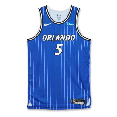 View full screen - View 1 of Lot 6. Paolo Banchero Orlando Magic 2025-2026 Game Worn Icon Edition Jersey.