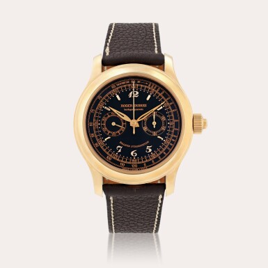 View full screen - View 1 of Lot 369. Hommage, reference H40 Montre bracelet chronographe monopoussoir en or rose | Pink gold monopusher chronograph wristwatch Vers 2000 | Circa 2000.