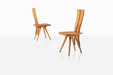 View full screen - View 1 of Lot 144. Paire de chaises pour la Casa del Sole, Cervinia.