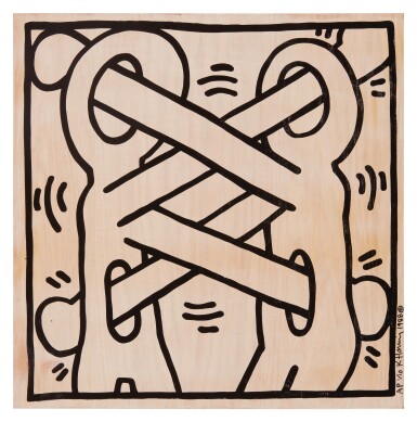 View full screen - View 1 of Lot 1012. KEITH HARING | ART ATTACK ON AIDS.