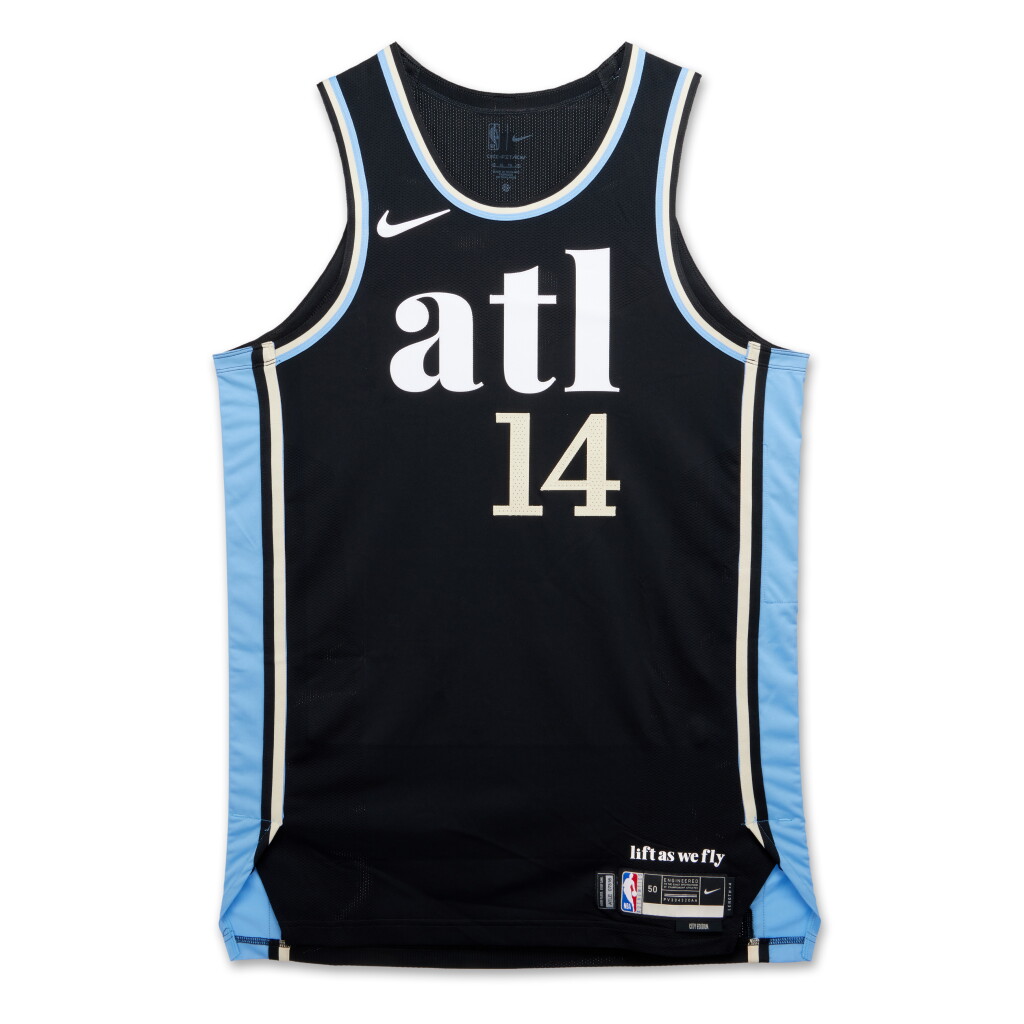 View full screen - View 1 of Lot 39. AJ Griffin Atlanta Hawks 2023-2024 In-Season Tournament Game Worn City Edition Jersey.