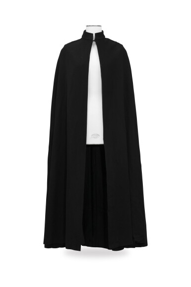 View full screen - View 1 of Lot 102. Marina Lante della Rovere, circa 1974, Long black wool cloak | Cape longue en lainage noir.