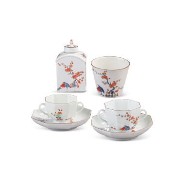 View full screen - View 1 of Lot 568. A group of Meissen porcelain Kakiemon-style ‘Two Quail’-pattern wares, circa 1730-35.
