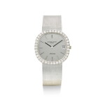 AUDEMARS PIGUET | A WHITE GOLD AND DIAMOND-SET BRACELET WATCH WITH DATE, CIRCA 1970