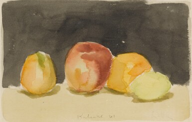 View full screen - View 1 of Lot 228. Fruit with Black Background.