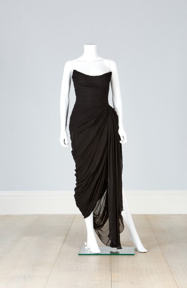 View full screen - View 1 of Lot 33. Black Corset Gown, Worn by Carine Roitfeld at the 2017 ICONS Event, Fall 2017 Collection.