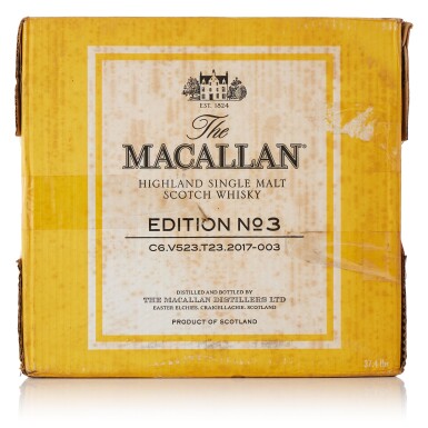 View full screen - View 1 of Lot 6065. The Macallan Edition No.3 48.3 abv NV (12 BT70).