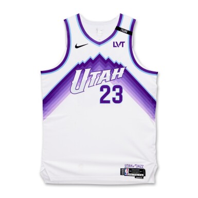 View full screen - View 1 of Lot 18. Lauri Markkanen Utah Jazz 2025-2026 NBA Tip-Off Game Worn Association Edition Jersey.