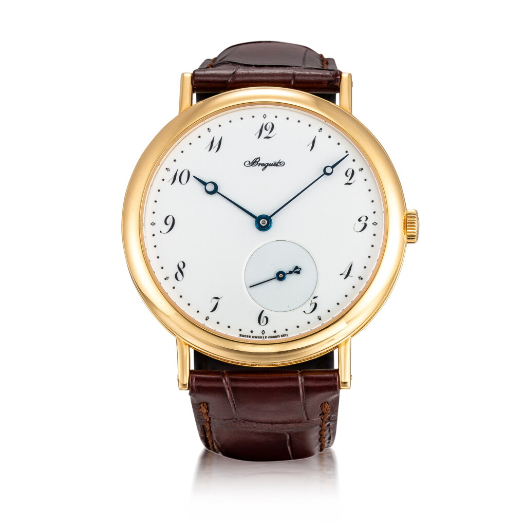View full screen - View 1 of Lot 8103. Breguet | Classique, Reference 5140, A yellow gold wristwatch with enamel dial, Circa 2008 | 寶璣 | Classique 型號5140 黃金腕錶,備琺琅錶盤,約2008年製.