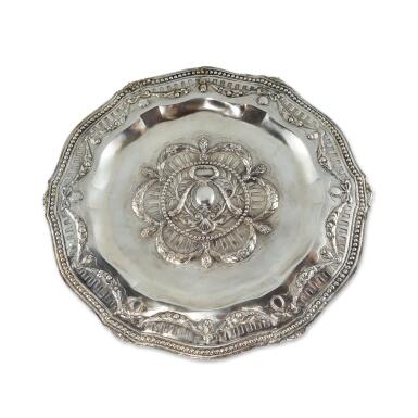 View full screen - View 1 of Lot 38. A Large Italian Silver Festival Dish, Assay Master Bartolomeo Bernardi, Turin, Circa 1800.