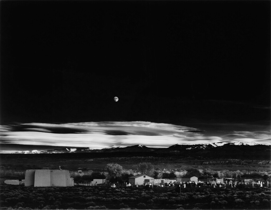 View full screen - View 1 of Lot 46. 'Moonrise, Hernandez, New Mexico'.