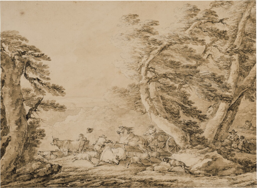 View full screen - View 1 of Lot 298. A Runaway Wagon in a Storm.