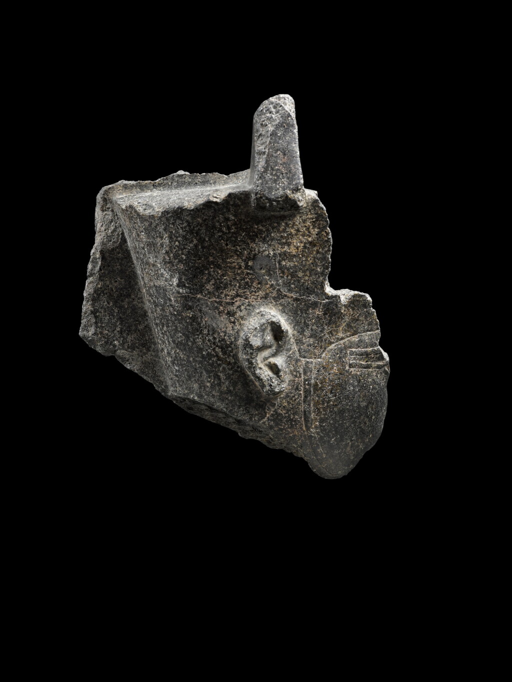 View full screen - View 1 of Lot 30. A Fragmentary Egyptian Granite Head of the God Amun, 18th Dynasty, 1540-1292 B.C..