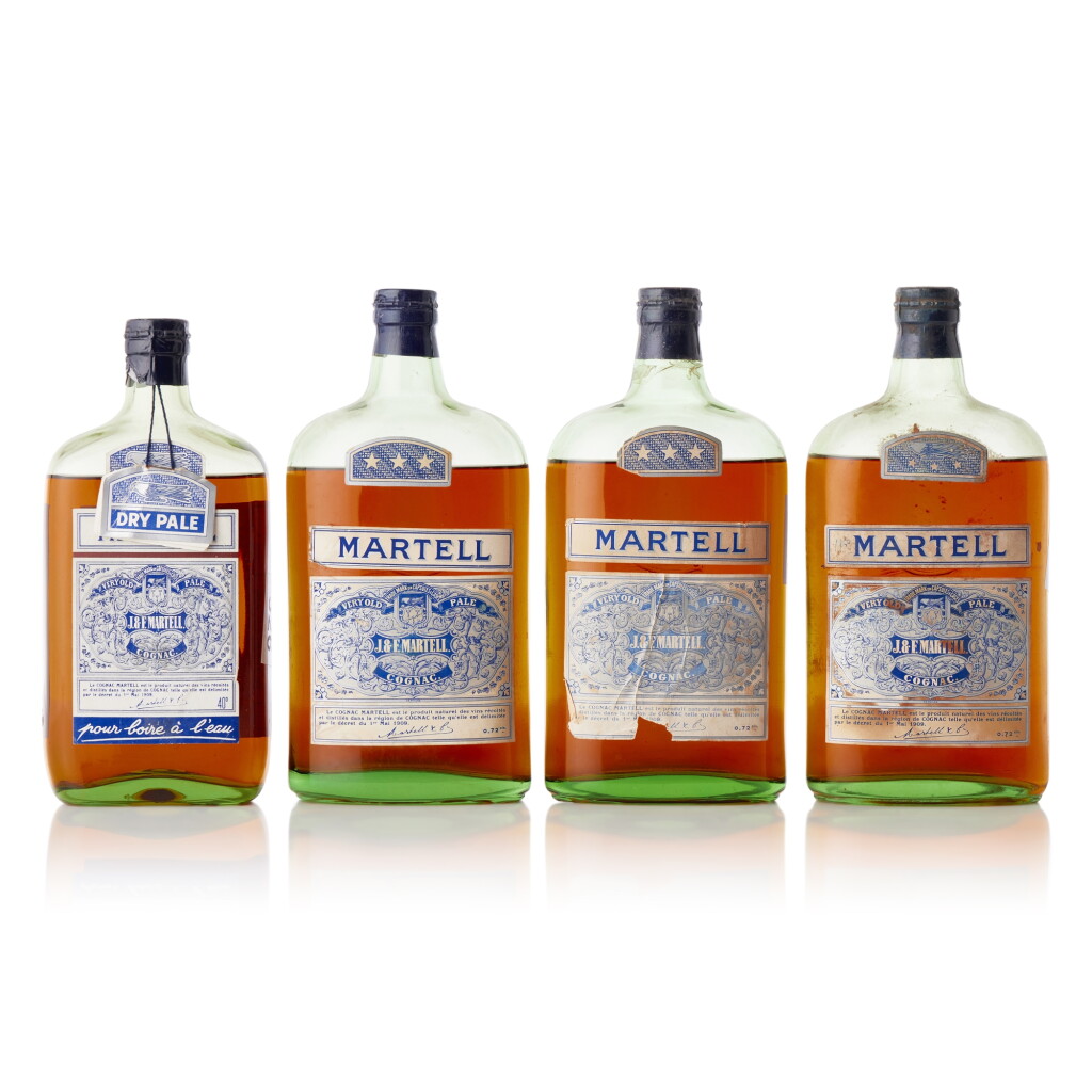 View full screen - View 1 of Lot 6588. Martell 3 Stars Cognac & Dry Pale NV (4 BT72).