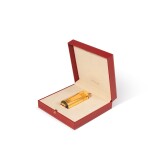 A French gilt-metal cylinder table lighter by S.T. Dupont, Paris