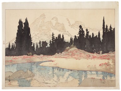 View full screen - View 1 of Lot 23. Yoshida Hiroshi (1876-1950) Mount Rainier (Reniya-yama), Taisho period, 20th century.