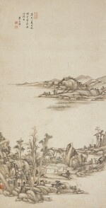 王原祁 倣倪黃筆意山水|Wang Yuanqi, Landscape after Ni Zan and Huang Gongwang