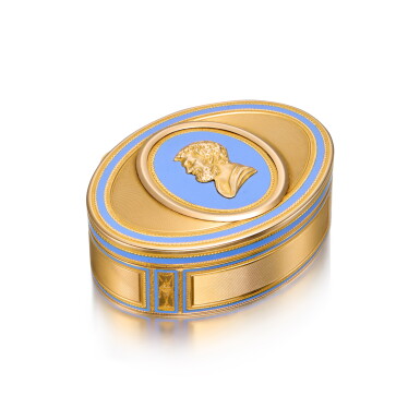 View full screen - View 1 of Lot 1069. A gold and enamel snuff box, Hanau, circa 1785.