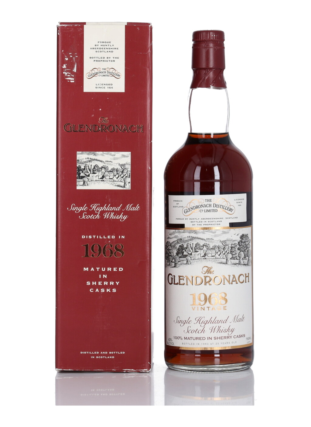 View full screen - View 1 of Lot 75. The Glendronach Vintage 25 Year Old 43.0 abv 1968 (1 Bottle 75cl).