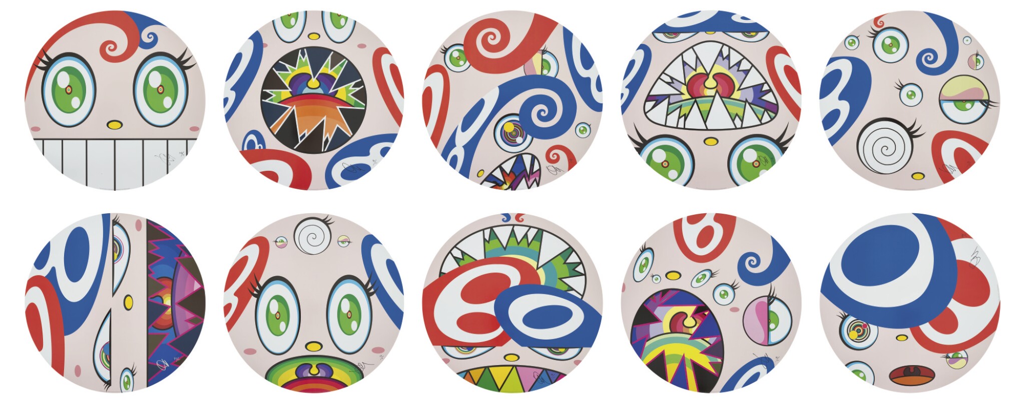 Takashi Murakami 村上隆 We Are The Jocular Clan Set Of Ten 我們滑稽一族 一組十幅 Contemporary Art Hong Kong Sotheby S Takashi Murakami 村上隆 We Are The Jocular Clan Set Of Ten 我們滑稽一族 一組十幅 Contemporary Art Hong Kong Sotheby S
