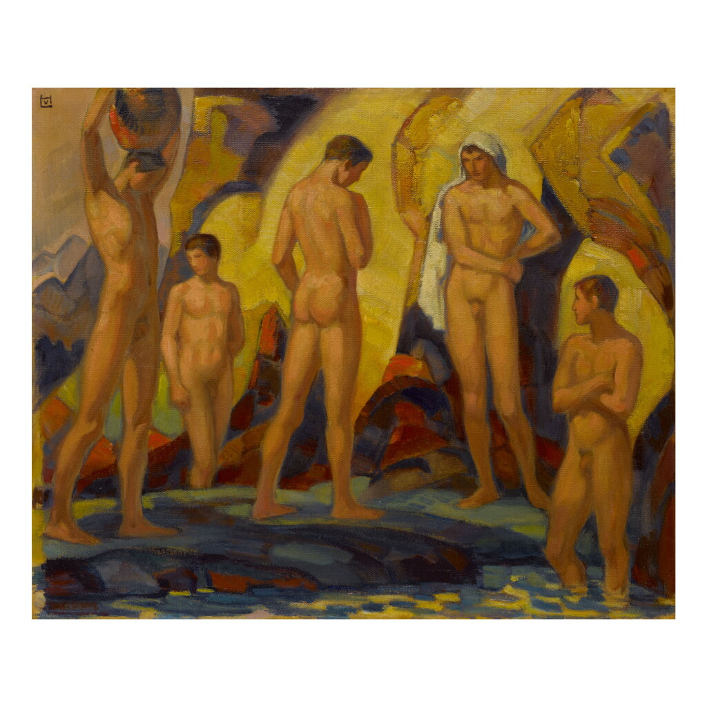 View full screen - View 1 of Lot 15. LUDWIG VON HOFMANN | BATHERS.