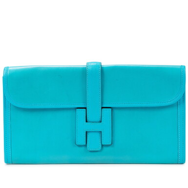 View full screen - View 1 of Lot 695. Bleu Zanzibar Swift and Courchevel Jige Pochette, 2012.