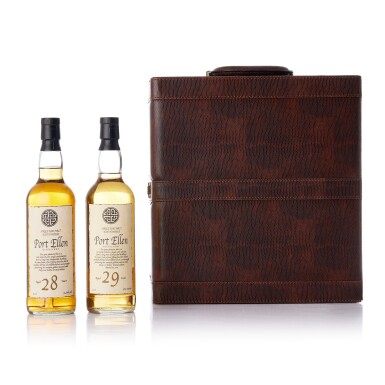 View full screen - View 1 of Lot 1267. Port Ellen 28 & 29 Year Old First Fill Bourbon Barrel by Old Bothwell NV (2 BT70).