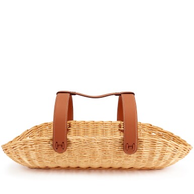 View full screen - View 1 of Lot 5652. Limited Edition Fauve Barenia and Osier Wicker Picnic Basket.