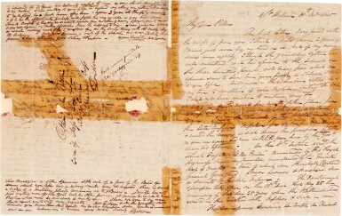 View full screen - View 1 of Lot 117. Napoleon I--Lewis Gideon | Letter describing the exhumation of Napoleon's body, 1840.