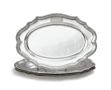 View full screen - View 1 of Lot 5. A set of four George III silver serving dishes ensuite part of the 2nd Earl of Pomfret's service, Parker and Wakelin, London, 1763.