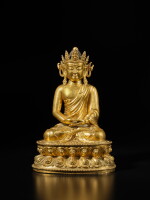 A gilt-bronze figure of Amitabha Buddha, Ming dynasty, Xuande / Zhengtong period