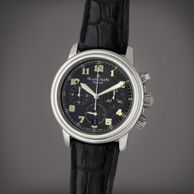 View full screen - View 1 of Lot 631. Leman | A stainless steel automatic flyback chronograph wristwatch with date, Circa 2000.