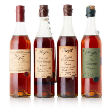 View full screen - View 1 of Lot 6817. Moyet Cognac Mixed Lot NV (4 BT70).