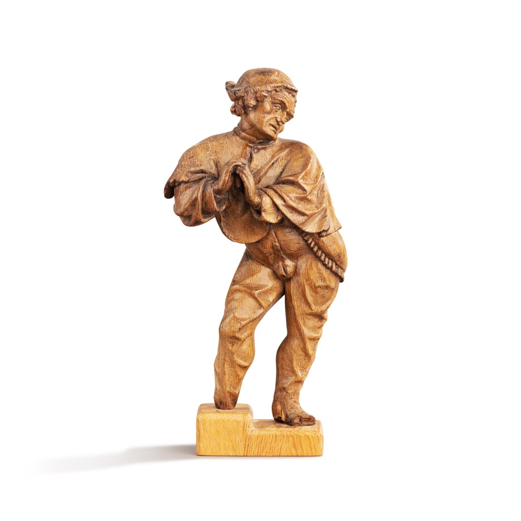 View full screen - View 1 of Lot 216. Lower-Rhine, Early 16th Century, Attributed to Henrick Douverman (c. 1480-1543), Man with his hands clasped | Bas Rhin, début du XVIe siècle, Attribué à Henrick Douverman (v. 1480-1543), Homme aux mains jointes.