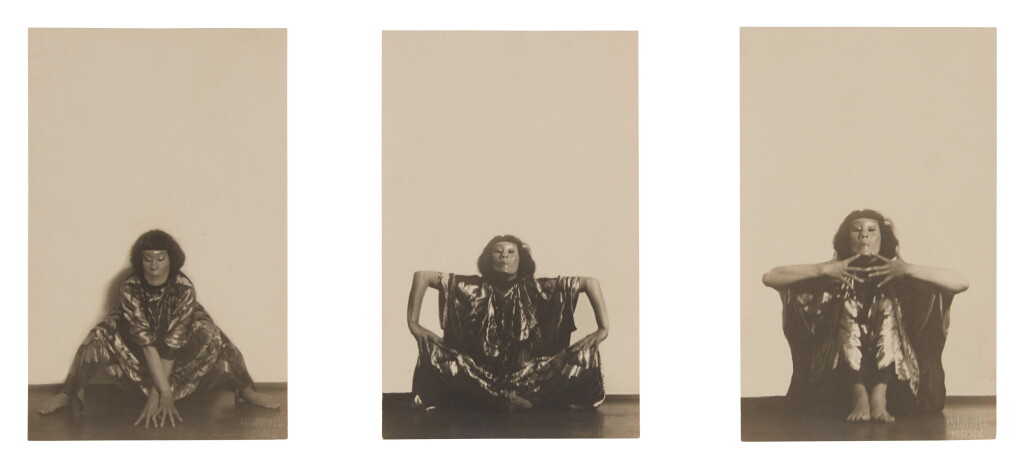 View full screen - View 1 of Lot 351. Untitled (Triptych of Mary Wigman in the Masked 'Witch Dance').