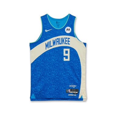 View full screen - View 1 of Lot 117. Bobby Portis Milwaukee Bucks 2023-2024 Game Worn City Edition Jersey .