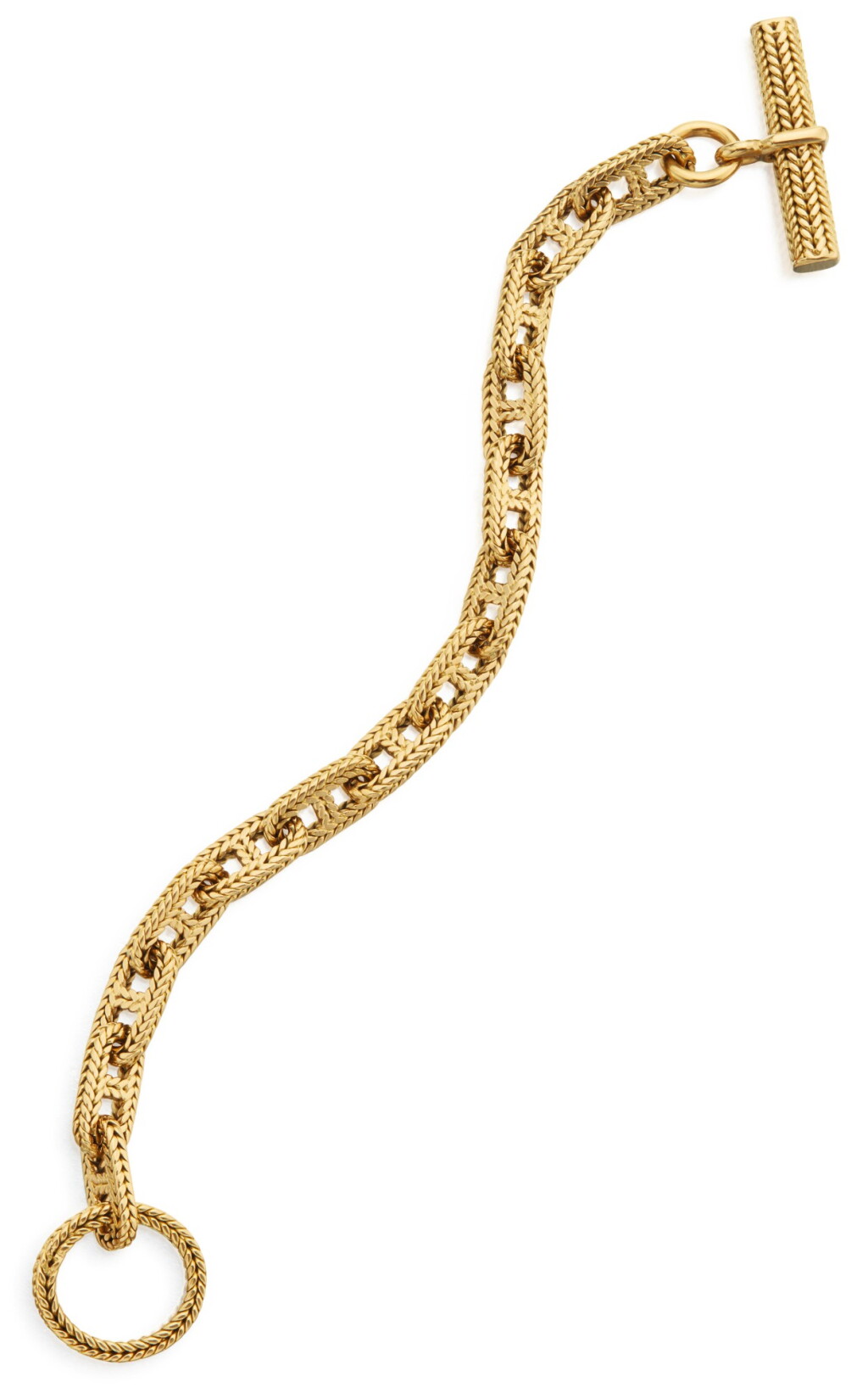 View full screen - View 1 of Lot 318. GOLD 'CHAINE D'ANCRE' BRACELET, HERMÈS, PARIS .