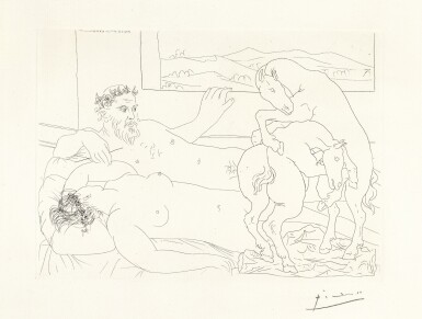 View full screen - View 1 of Lot 106. PABLO PICASSO | LE REPOS DU SCULPTEUR, III (B. 173; BA. 326).