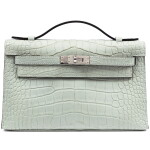 Gris Neve Matte Mississippiensis Alligator Kelly Pochette Palladium Hardware, 2026