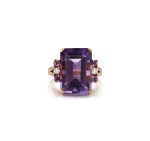 AMETHYST AND DIAMOND RING